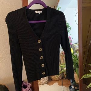 madewell shrunken ribbed cardigan
